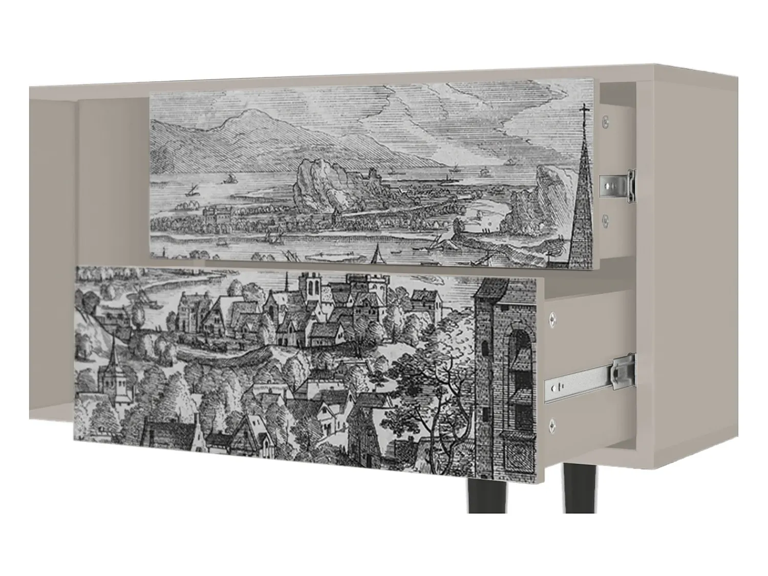 Móvel De Tv| Mueble de TV - 170х69х48 cm - T1 - Departure, Areia Bege