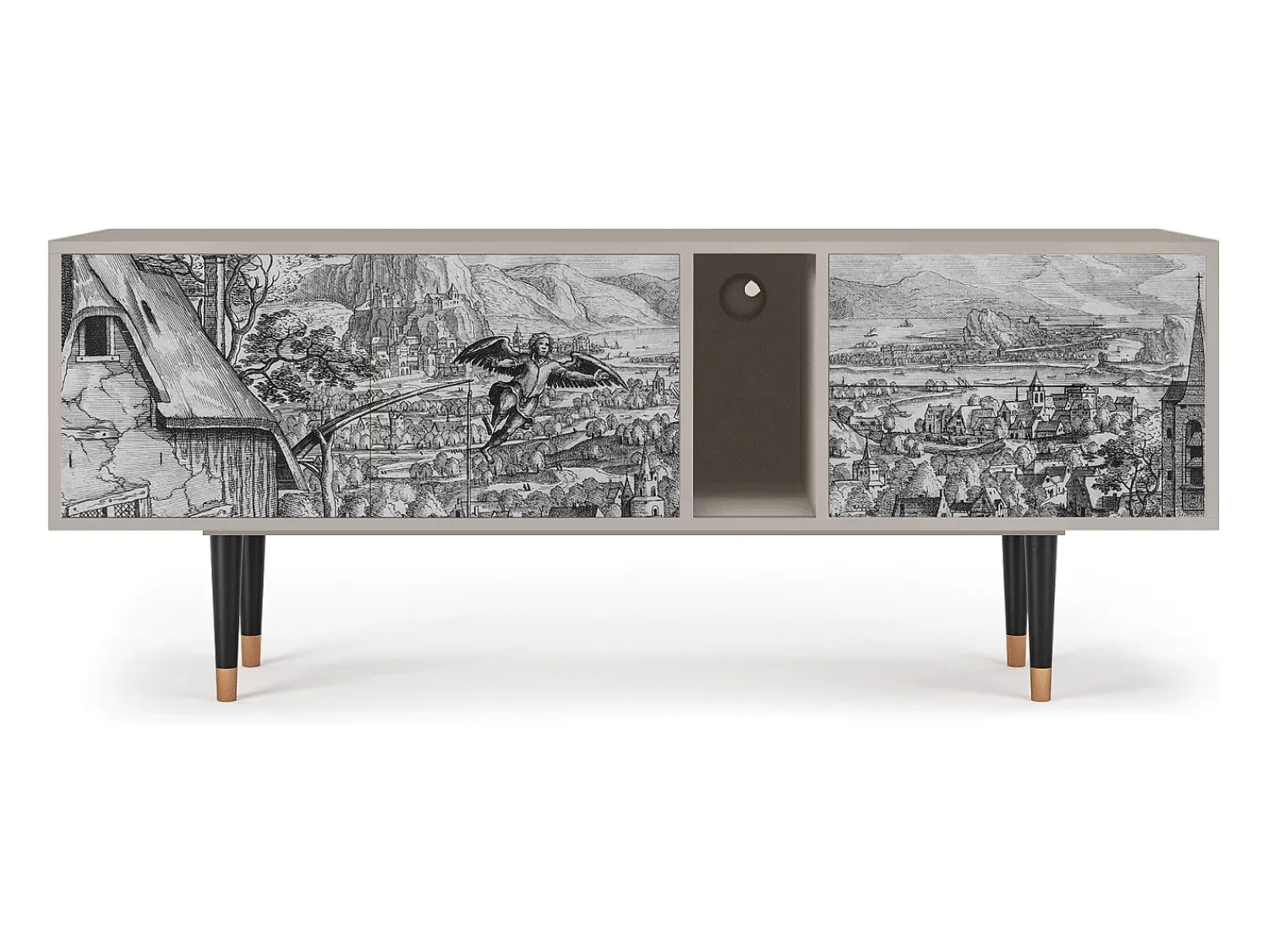 Móvel De Tv| Mueble de TV - 170х69х48 cm - T1 - Departure, Areia Bege
