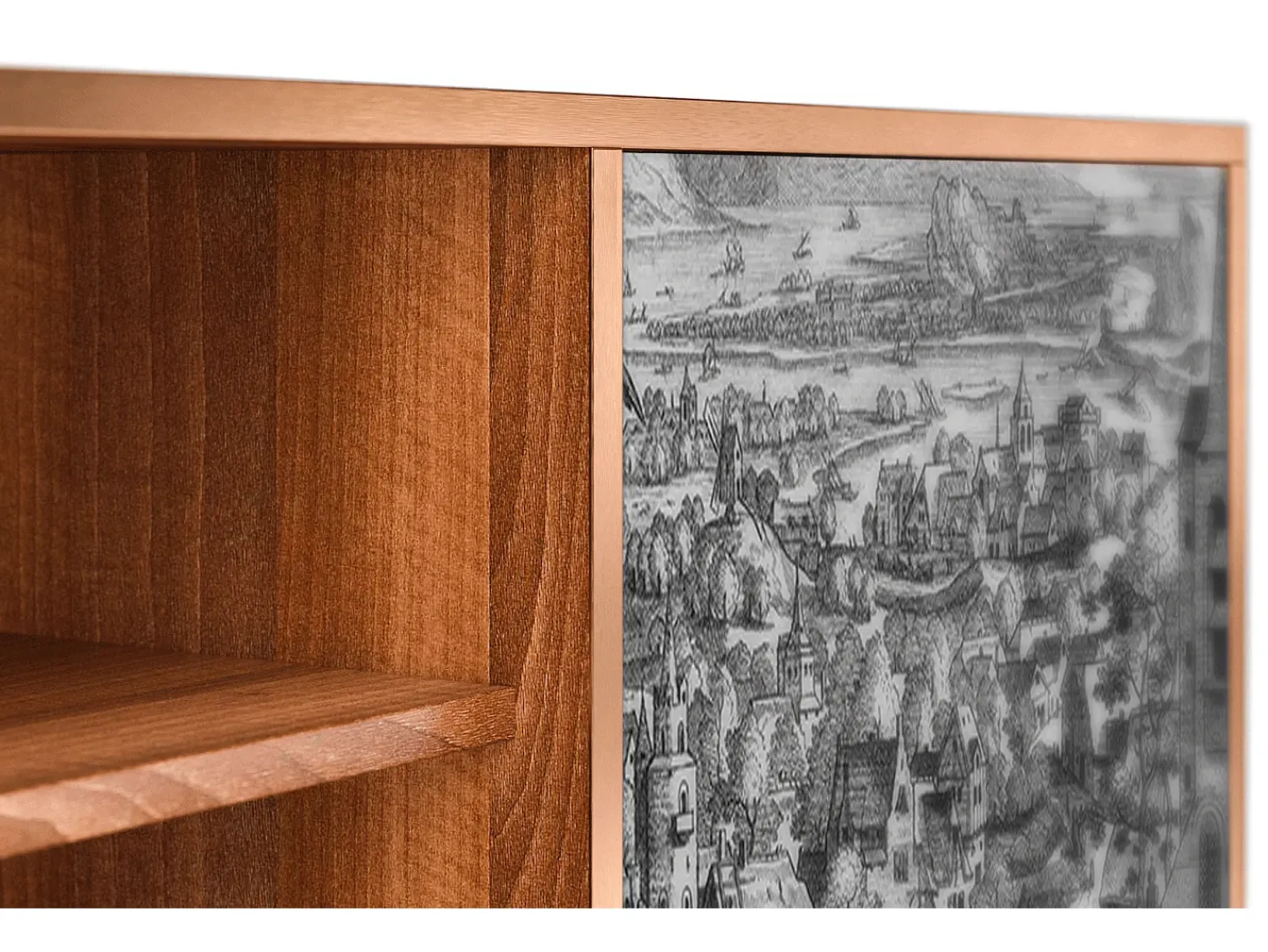 Móvel De Tv| Mueble de TV - 170х69х48 cm - T2 - Departure, Nogueira Castanho