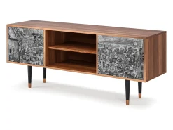 Móvel De Tv| Mueble de TV - 170х69х48 cm - T2 - Departure, Nogueira Castanho