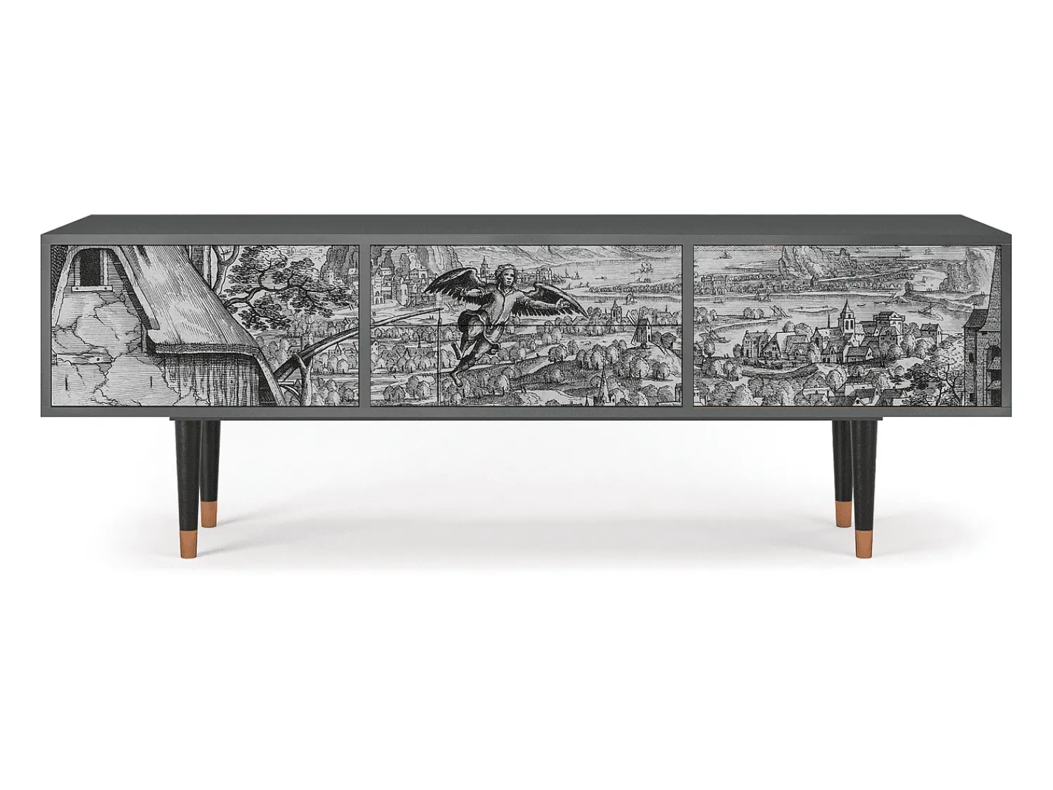 Móvel De Tv| Mueble de TV - 170х59х48 cm - T4 - Departure, Antracite Cinza antracite