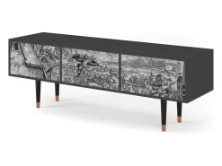 Móvel De Tv| Mueble de TV - 170х59х48 cm - T4 - Departure, Antracite Cinza antracite