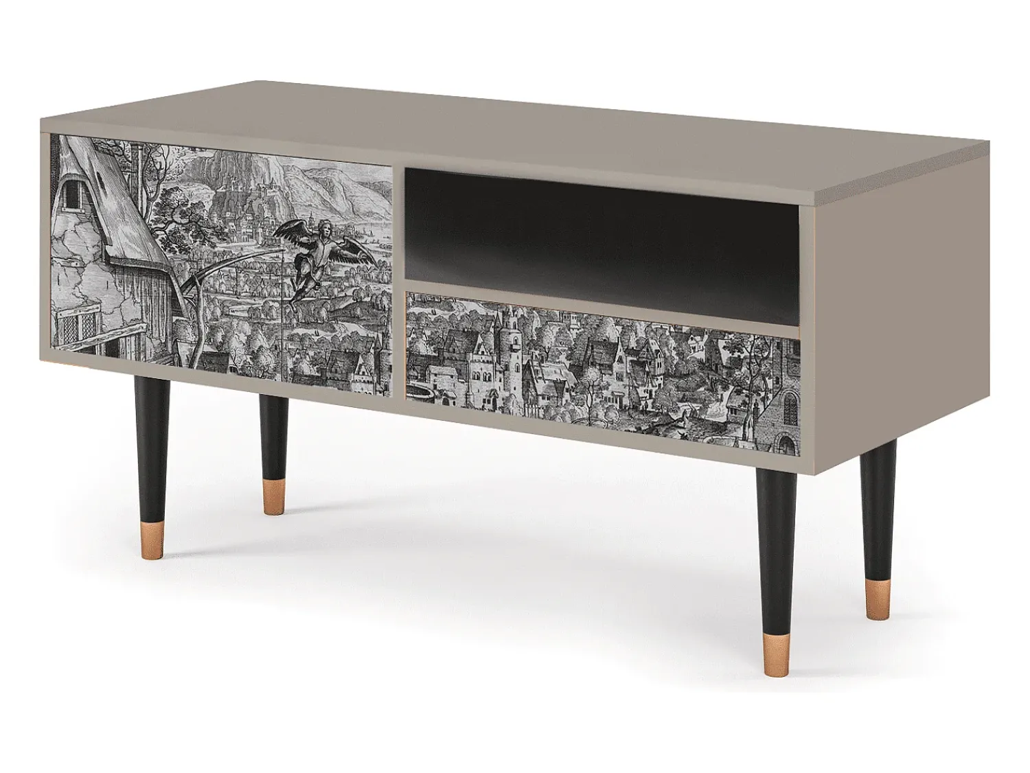 Outlet Mueble de TV - 115х59х48 cm - T3 - Departure, Areia Bege