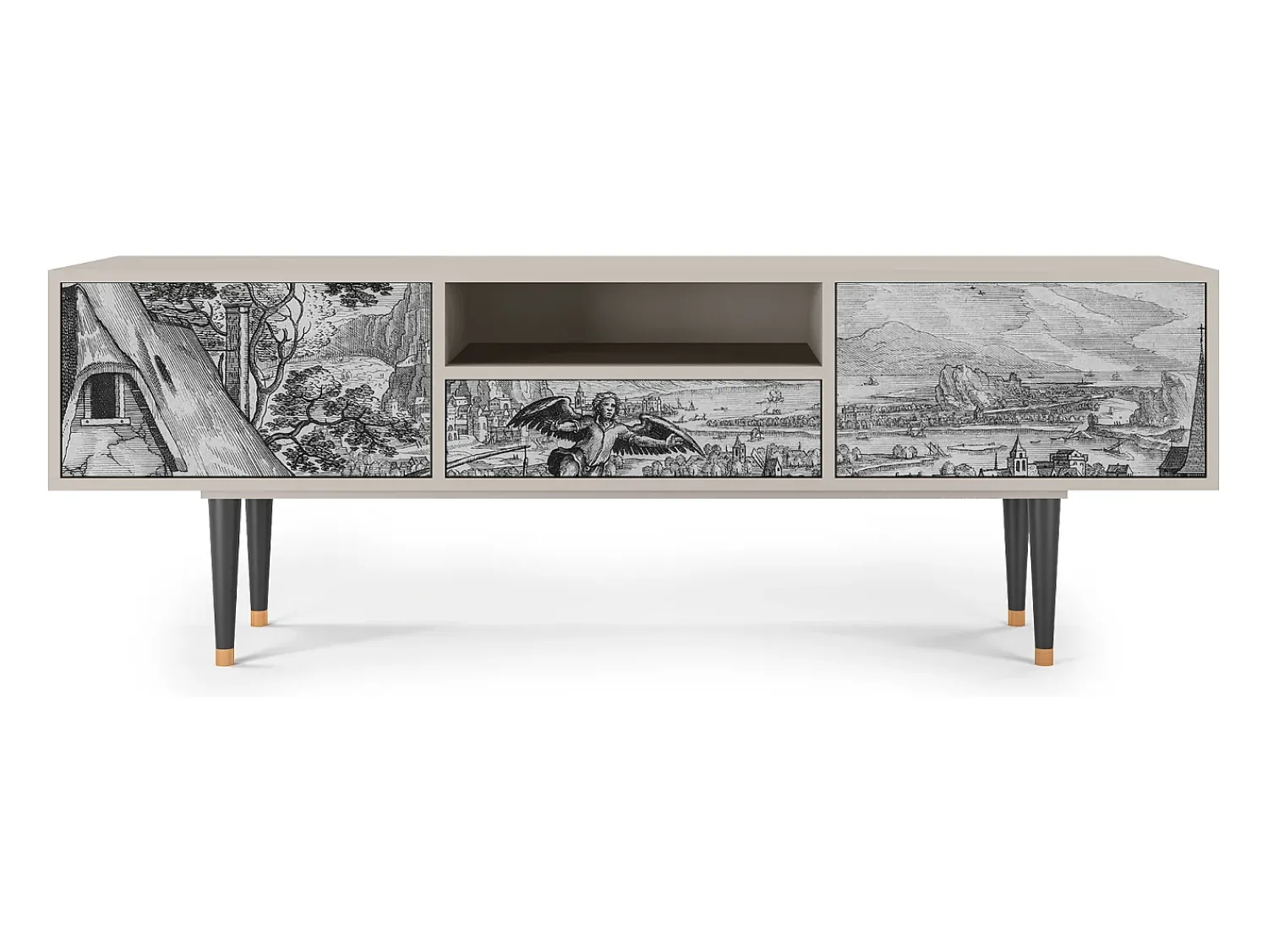 Móvel De Tv* Mueble de TV - 170х59х41 cm - T6 - Departure, Areia Bege