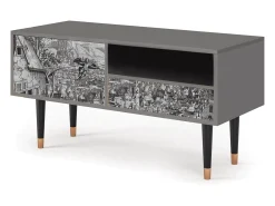 Sale Mueble de TV - 115х59х48 cm - T3 - Departure, Cinza Cinzento