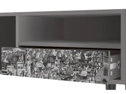 Sale Mueble de TV - 115х59х48 cm - T3 - Departure, Cinza Cinzento