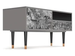 Sale Mueble de TV - 115х59х48 cm - T3 - Departure, Cinza Cinzento