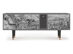 Móvel De Tv| Mueble de TV - 170х69х48 cm - T1 - Departure, Cinza Cinzento