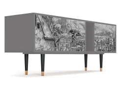 Móvel De Tv| Mueble de TV - 170х69х48 cm - T1 - Departure, Cinza Cinzento