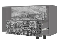Móvel De Tv| Mueble de TV - 170х69х48 cm - T1 - Departure, Cinza Cinzento