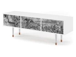 Móvel De Tv* Mueble de TV - 170х59х48 cm - T4 - Departure, Branco Bege