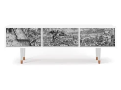 Móvel De Tv* Mueble de TV - 170х59х48 cm - T4 - Departure, Branco Bege