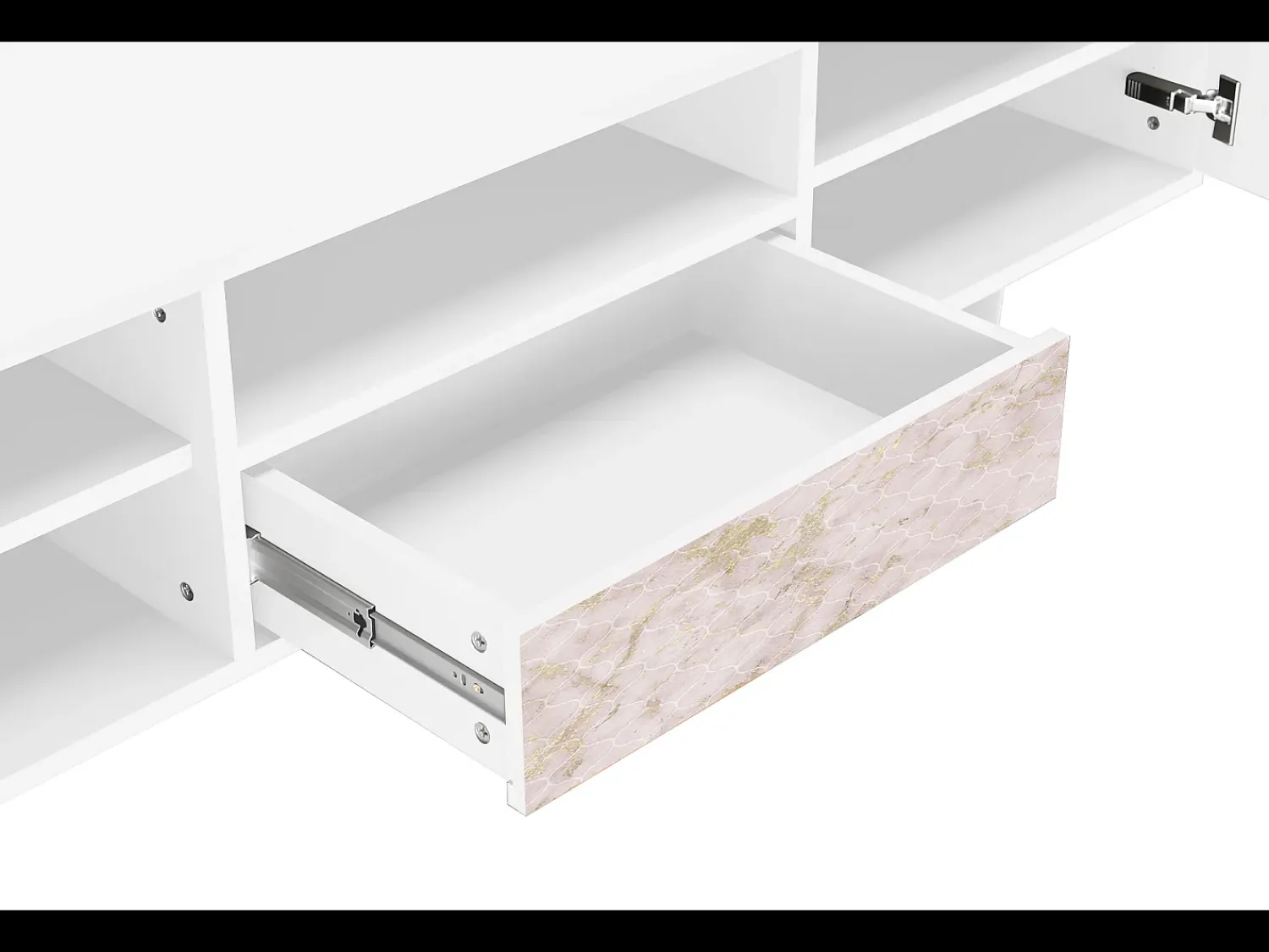 Mueble de TV - 170х59х41 cm - T6 - Dirty Roses, Branco^ Móvel De Tv