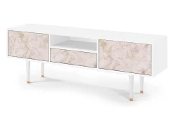 Mueble de TV - 170х59х41 cm - T6 - Dirty Roses, Branco^ Móvel De Tv