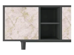 Móvel De Tv* Mueble de TV - 150х69х41 cm - T5 - Dirty Roses, Antracite Cinza antracite