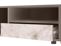 Móvel De Tv* Mueble de TV - 115х59х48 cm - T3 - Dirty Roses, Latte Bege