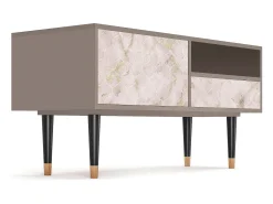 Móvel De Tv* Mueble de TV - 115х59х48 cm - T3 - Dirty Roses, Latte Bege