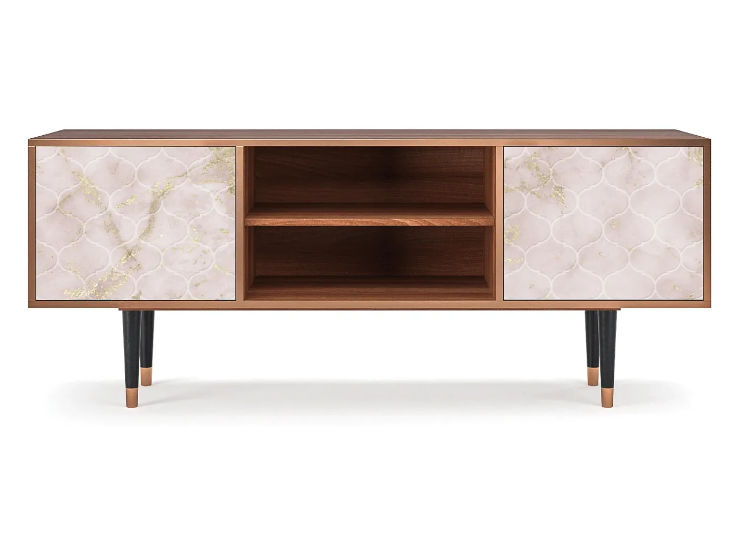 Móvel De Tv* Mueble de TV - 170х69х48 cm - T2 - Dirty Roses, Nogueira Castanho