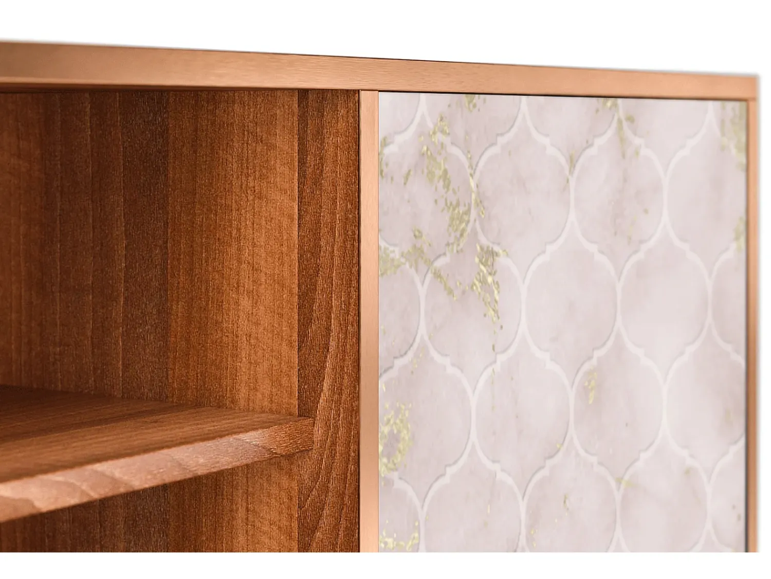 Móvel De Tv* Mueble de TV - 170х69х48 cm - T2 - Dirty Roses, Nogueira Castanho