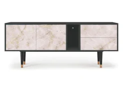 Móvel De Tv| Mueble de TV - 170х69х48 cm - T1 - Dirty Roses, Antracite Cinza antracite
