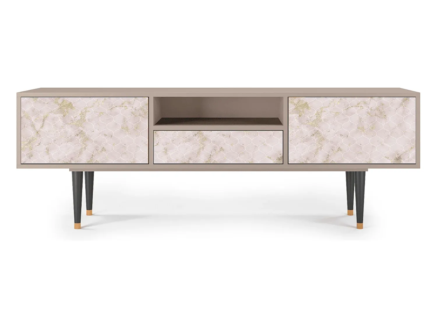 Móvel De Tv| Mueble de TV - 170х59х41 cm - T6 - Dirty Roses, Latte Bege