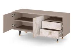 Móvel De Tv* Mueble de TV - 125х56х41 cm - T7 - Dirty Roses, Latte Bege