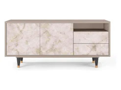 Móvel De Tv* Mueble de TV - 125х56х41 cm - T7 - Dirty Roses, Latte Bege