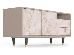 Móvel De Tv* Mueble de TV - 125х56х41 cm - T7 - Dirty Roses, Latte Bege