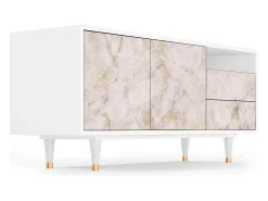 Móvel De Tv* Mueble de TV - 125х56х41 cm - T7 - Dirty Roses, Branco Bege