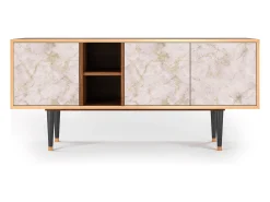 Móvel De Tv* Mueble de TV - 150х69х41 cm - T5 - Dirty Roses, Nogueira Castanho