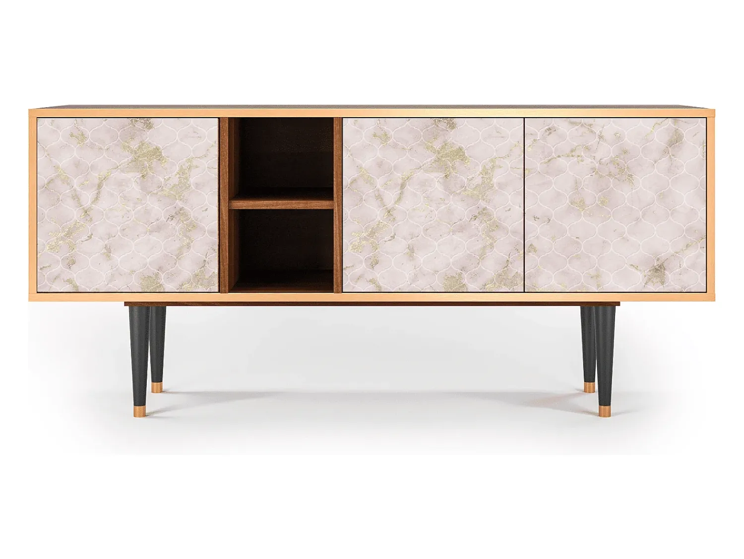 Móvel De Tv* Mueble de TV - 150х69х41 cm - T5 - Dirty Roses, Nogueira Castanho