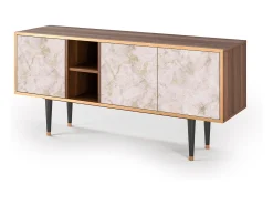 Móvel De Tv* Mueble de TV - 150х69х41 cm - T5 - Dirty Roses, Nogueira Castanho