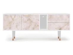 Móvel De Tv| Mueble de TV - 170х69х48 cm - T1 - Dirty Roses, Branco Bege