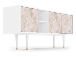 Móvel De Tv* Mueble de TV - 150х69х41 cm - T5 - Dirty Roses, Branco Bege