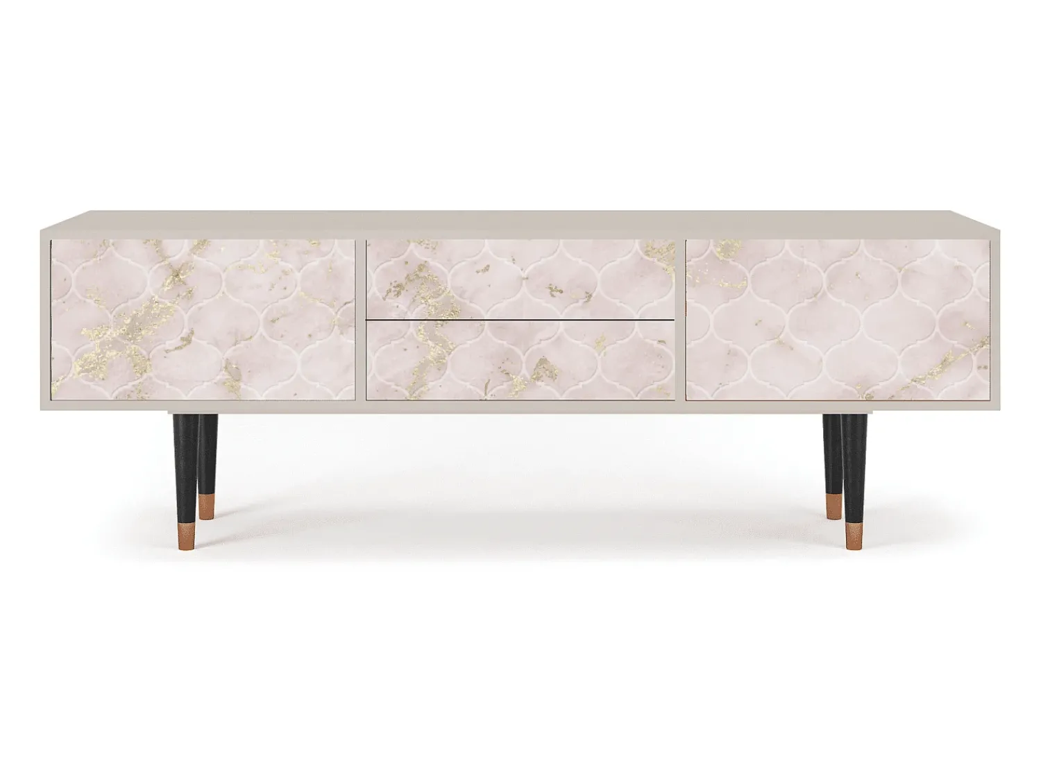 Móvel De Tv* Mueble de TV - 170х59х48 cm - T4 - Dirty Roses, Areia Bege