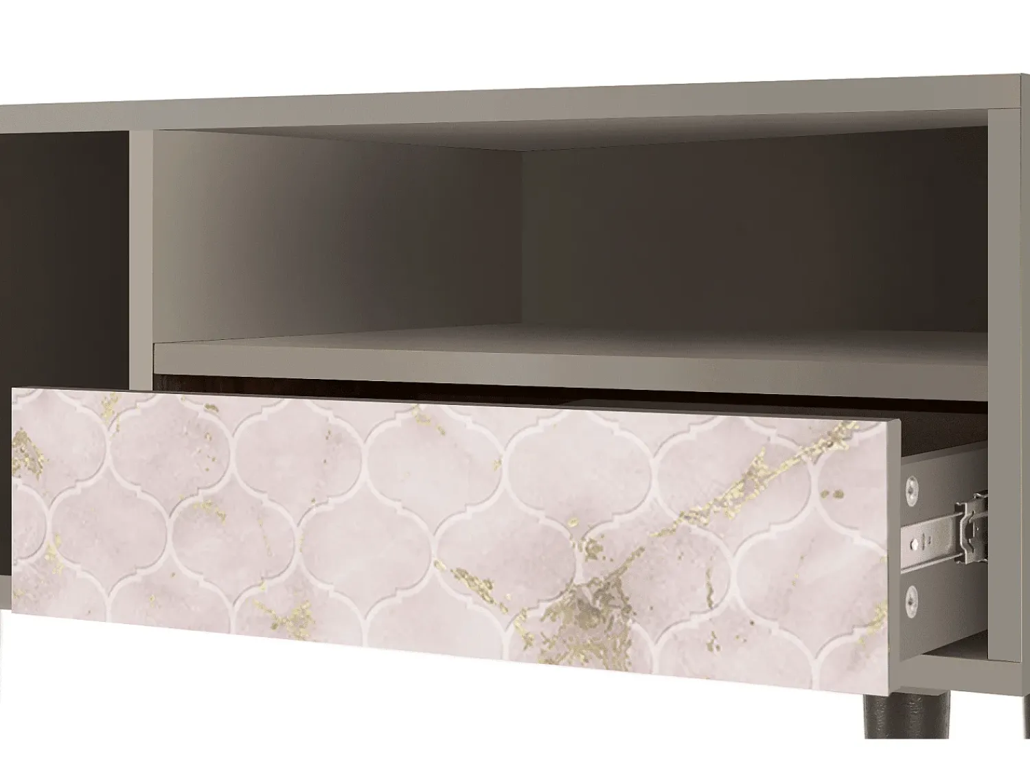 Outlet Mueble de TV - 115х59х48 cm - T3 - Dirty Roses, Areia Bege