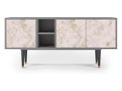Móvel De Tv| Mueble de TV - 150х69х41 cm - T5 - Dirty Roses, Cinza Cinzento