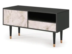 Móvel De Tv* Mueble de TV - 115х59х48 cm - T3 - Dirty Roses, Antracite Cinza antracite