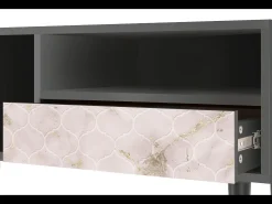 Móvel De Tv* Mueble de TV - 115х59х48 cm - T3 - Dirty Roses, Antracite Cinza antracite