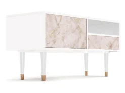 Sale Mueble de TV - 115х59х48 cm - T3 - Dirty Roses, Branco Bege