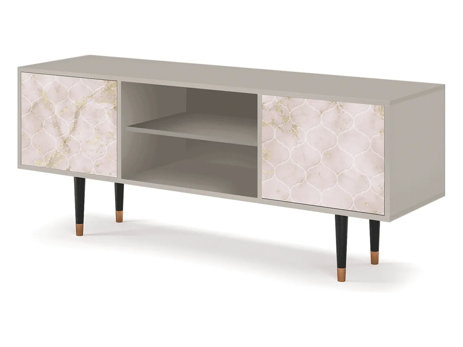 Mueble de TV - 170х69х48 cm - T2 - Dirty Roses, Areia Bege