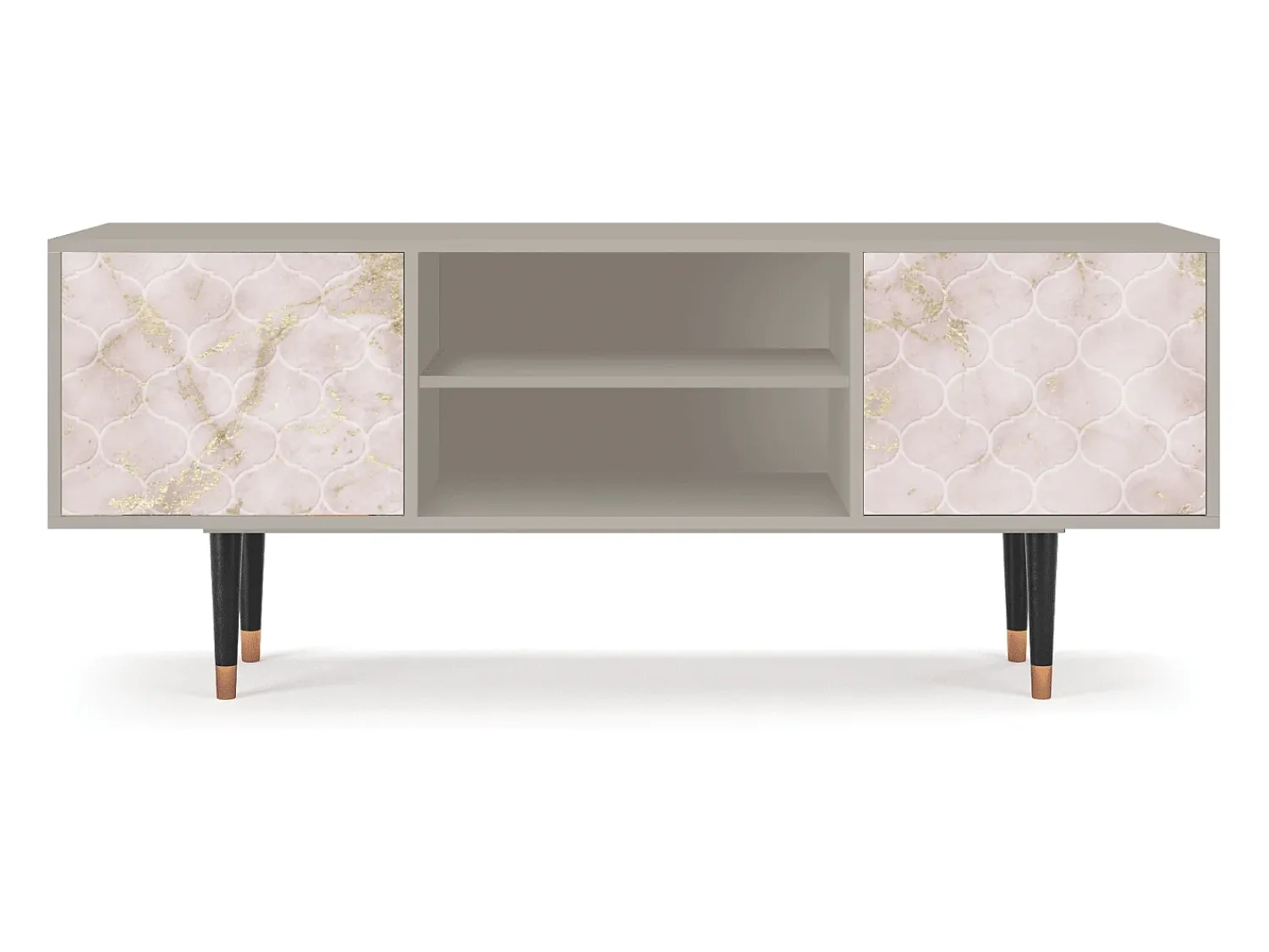 Mueble de TV - 170х69х48 cm - T2 - Dirty Roses, Areia Bege