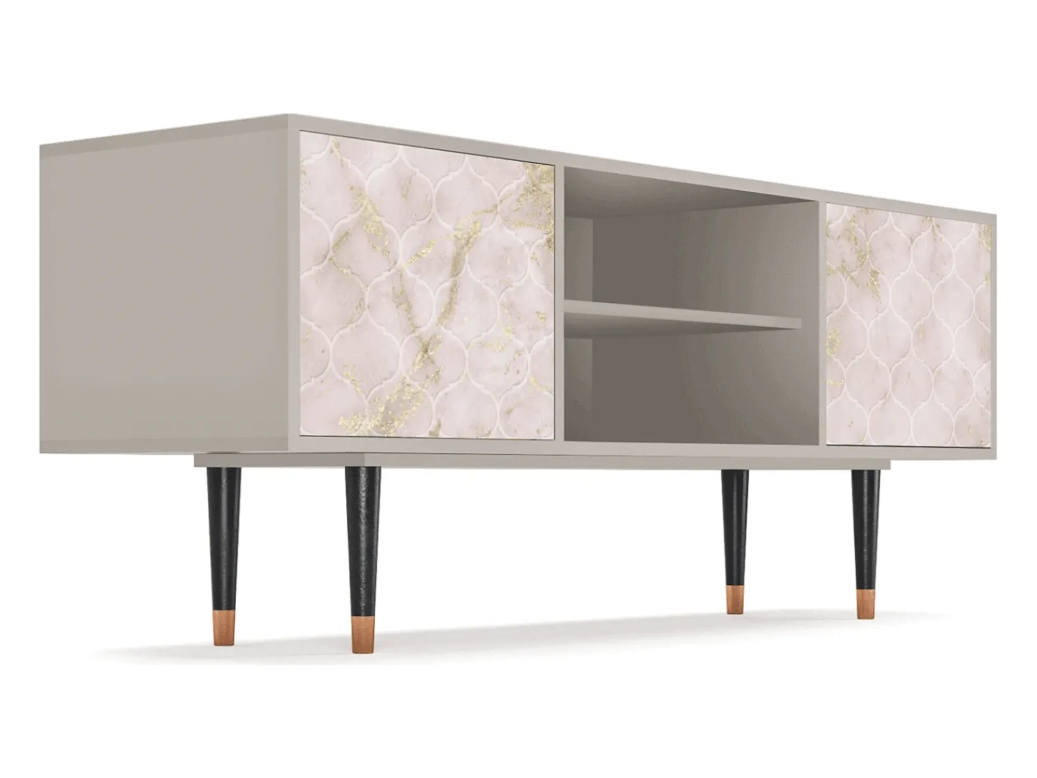Mueble de TV - 170х69х48 cm - T2 - Dirty Roses, Areia Bege