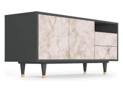 Mueble de TV - 125х56х41 cm - T7 - Dirty Roses, Antracite^ Móvel De Tv