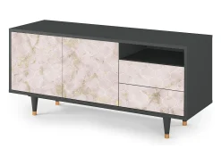 Mueble de TV - 125х56х41 cm - T7 - Dirty Roses, Antracite^ Móvel De Tv