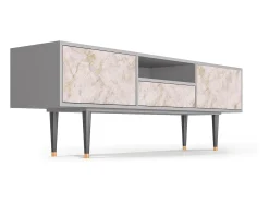 Móvel De Tv* Mueble de TV - 170х59х41 cm - T6 - Dirty Roses, Cinza Cinzento