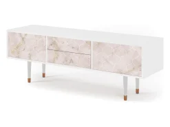 Móvel De Tv| Mueble de TV - 170х59х48 cm - T4 - Dirty Roses, Branco Bege