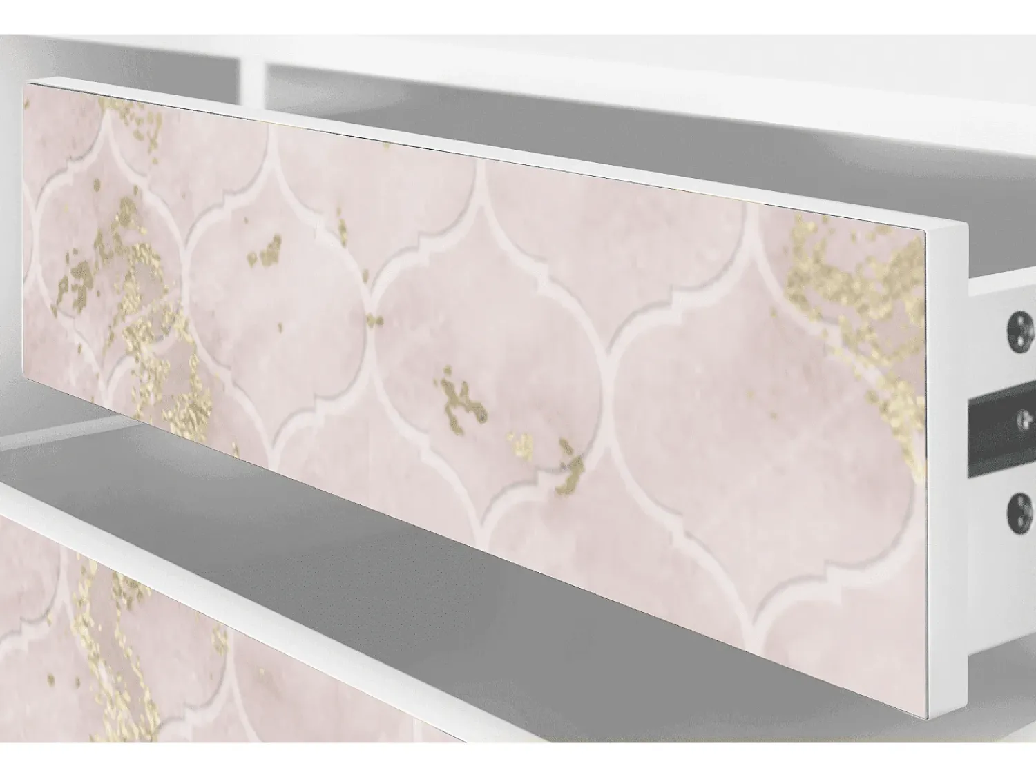 Móvel De Tv| Mueble de TV - 170х59х48 cm - T4 - Dirty Roses, Branco Bege
