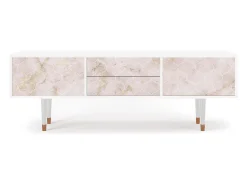 Móvel De Tv| Mueble de TV - 170х59х48 cm - T4 - Dirty Roses, Branco Bege