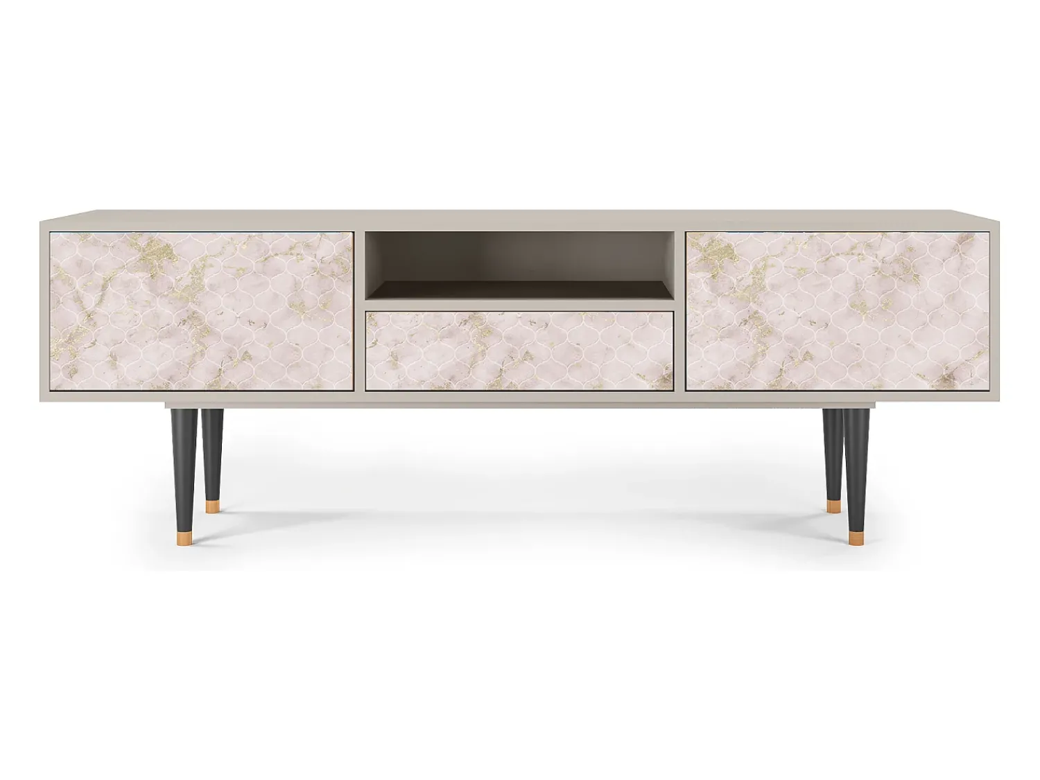 Móvel De Tv| Mueble de TV - 170х59х41 cm - T6 - Dirty Roses, Areia Bege